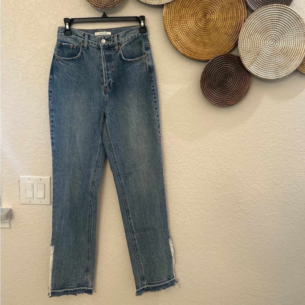 PacSun Blue Straight Leg Dad Jean size 25‎ button up
